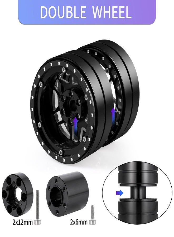 Benedict Harry RC 2.2" Dually Beadlock Wheels 4PCS Aluminum RC Twin Wheel Set For 1/10 RC SCX10 TRX-4 TRX6 G63 6-Wheel 1/10 RC Hauler Crawler Truck Car Upgrade - Image 4